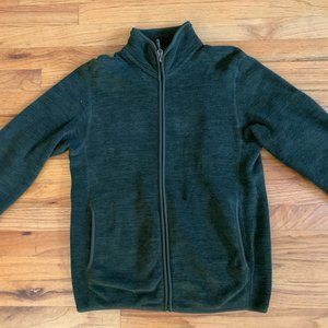 Uniqlo Full-Zip Fleece Jacket, Forest Green, XS